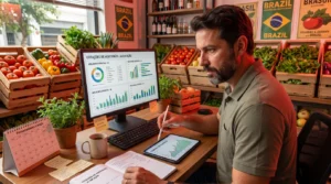 Custo de energia na cozinha: gestor confere o consumo dos equipamentos com um tablet na mão