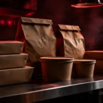 Custo de embalagem no delivery: embalagens de entrega prontas no balcão do restaurante